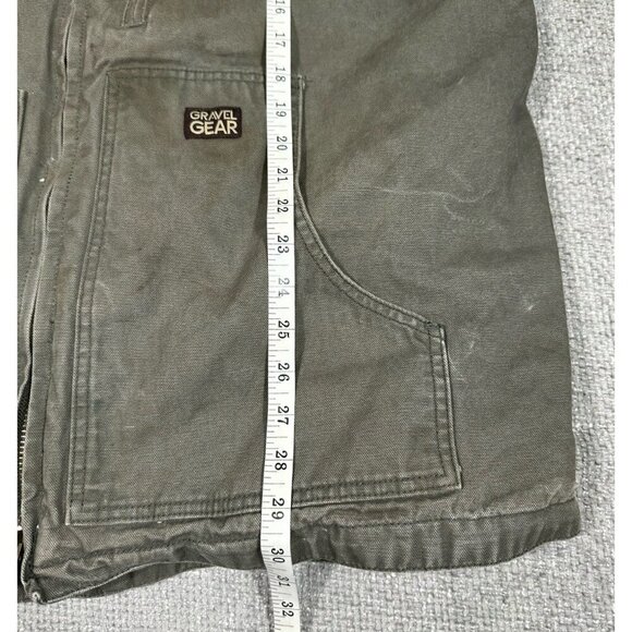 Gravel Gear Coat Mens Large Green Canvas Chore Workwear Grunge Stained‎ - Picture 9 of 15